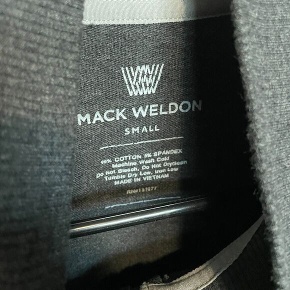 Mack Weldon Sweater Mens Small Gray 1/4 Zip Mock Neck Pullover Cotton Stretch - Picture 4 of 8